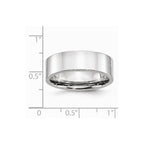 Chisel Cobalt Flat Polished 7mm Wedding Band