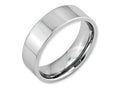 Chisel Cobalt Flat Polished 7mm Wedding Band