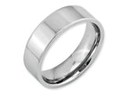 Chisel Cobalt Flat Polished 7mm Wedding Band