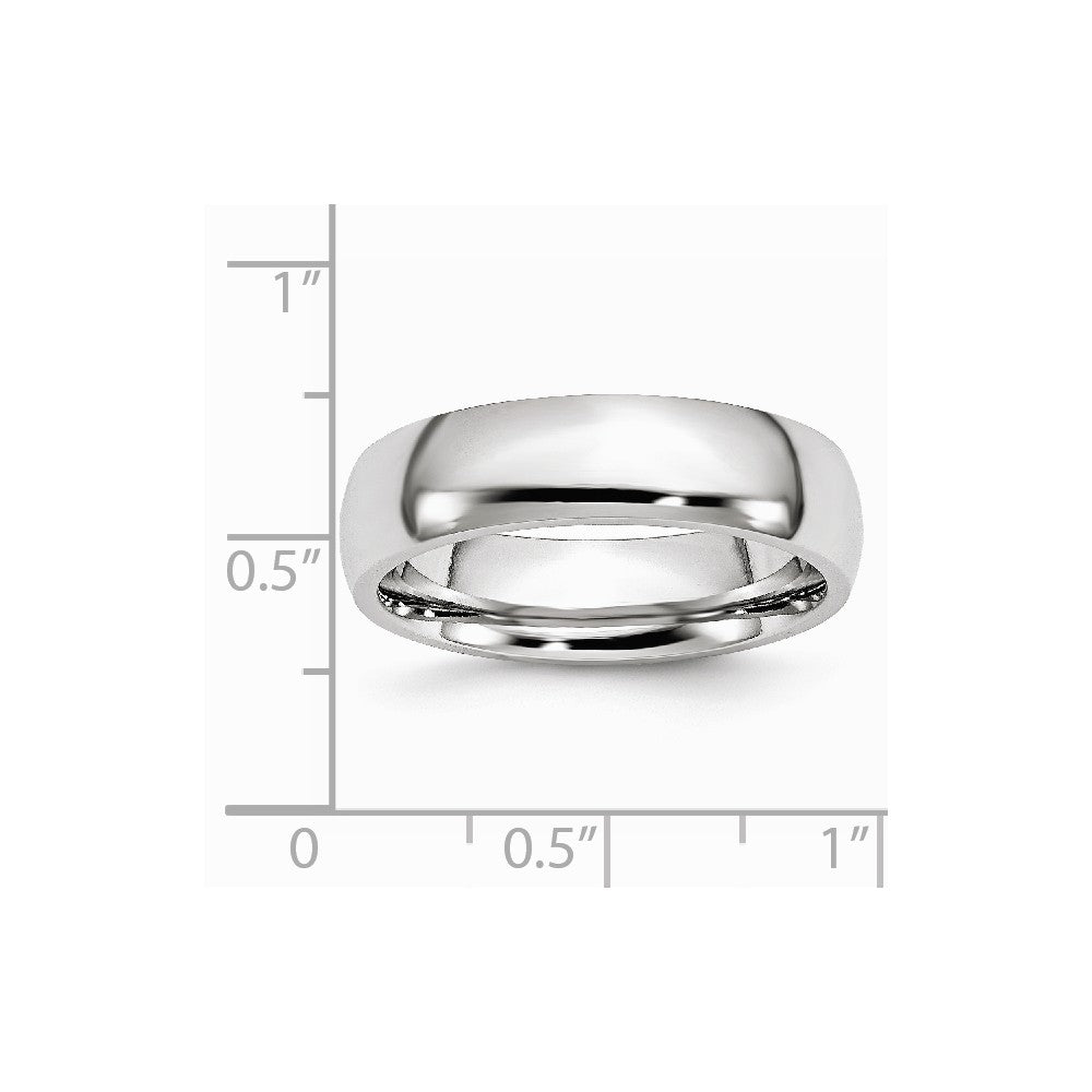 Chisel Cobalt Polished 6mm Wedding Band