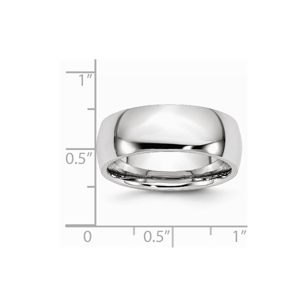 Chisel Cobalt Polished 8mm Wedding Band