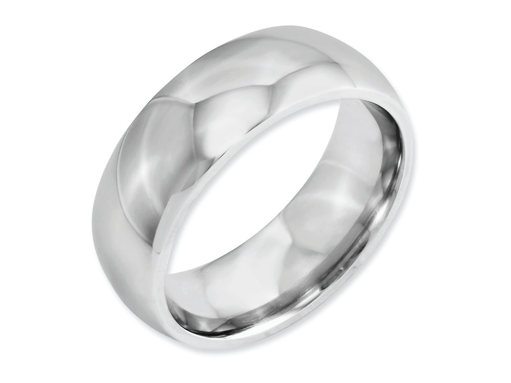 Chisel Cobalt Polished 8mm Wedding Band