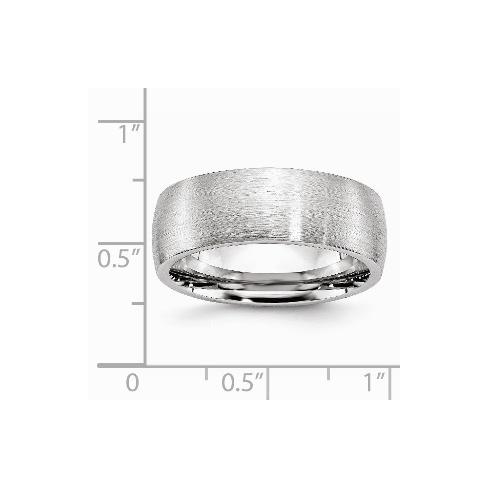 Chisel Cobalt Satin 8mm Wedding Band