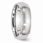 Chisel Cobalt Satin And Polished 7mm Ridged Edge Wedding Band