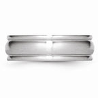 Chisel Cobalt Satin 7mm Rounded Edge Wedding Band