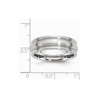 Chisel Cobalt Satin 7mm Rounded Edge Wedding Band