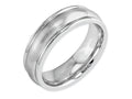 Chisel Cobalt Satin 7mm Rounded Edge Wedding Band