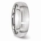 Chisel Cobalt Sterling Silver Inlay Satin 6mm Wedding Band