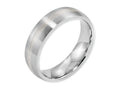 Chisel Cobalt Sterling Silver Inlay Satin 6mm Wedding Band