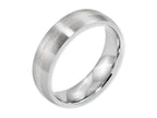 Chisel Cobalt Sterling Silver Inlay Satin 6mm Wedding Band