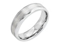 Chisel Cobalt Sterling Silver Inlay Satin/polished 6mm Beveled Edge Wedding Band