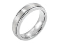 Chisel Cobalt Sterling Silver Inlay Satin And Polished 6mm Wedding Band