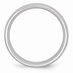 Chisel Cobalt Sterling Silver Inlay Satin 8mm Wedding Band