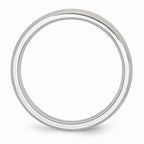 Chisel Cobalt 14k Gold Inlay Satin 6mm Wedding Band