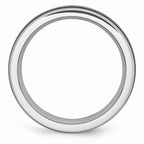 Chisel Cobalt Black Carbon Fiber Inlay 8mm Polished Wedding Band