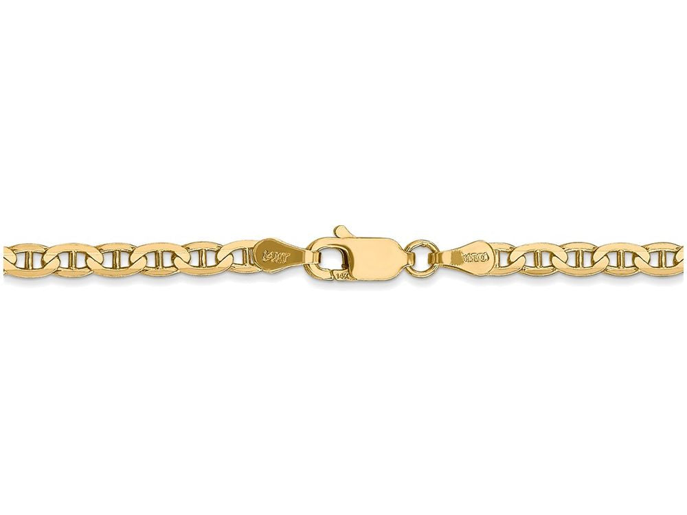 FJC Finejewelers 22 Inch 14k Yellow Gold 3mm Concave Anchor Chain Necklace