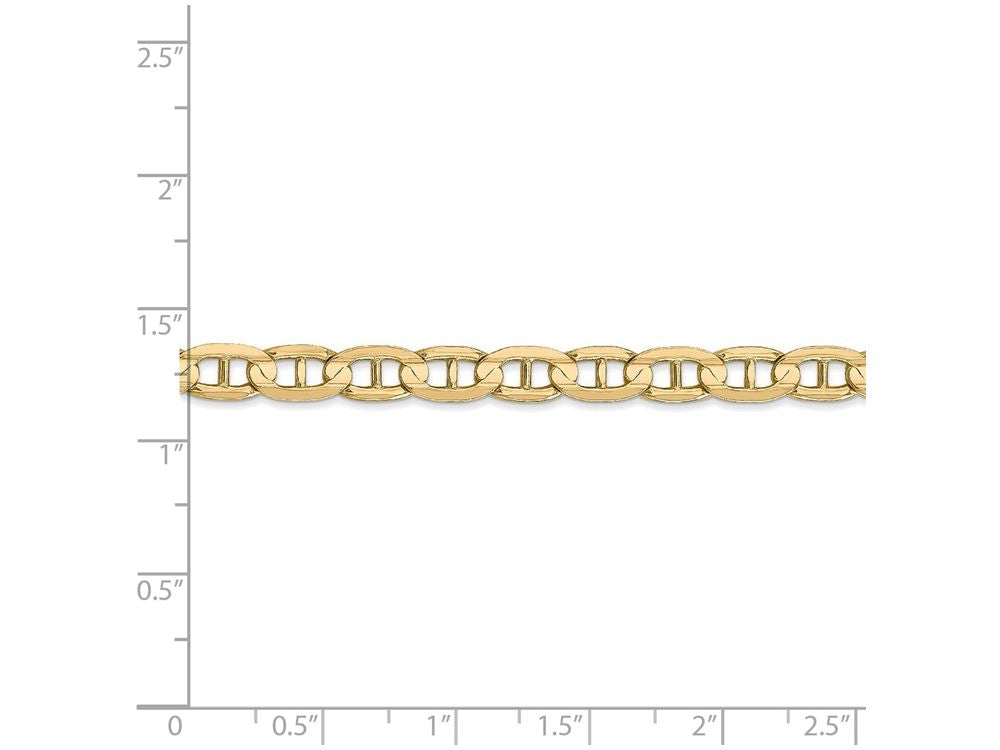 FJC Finejewelers 8 Inch 14k Yellow Gold 5.25mm Concave Anchor Chain Bracelet