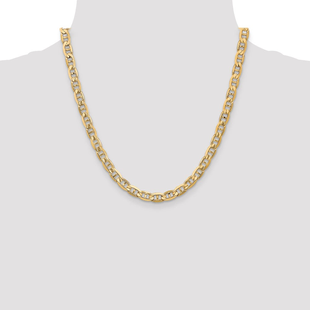 FJC Finejewelers 20 Inch 14k 6.25mm Concave Anchor Chain Necklace