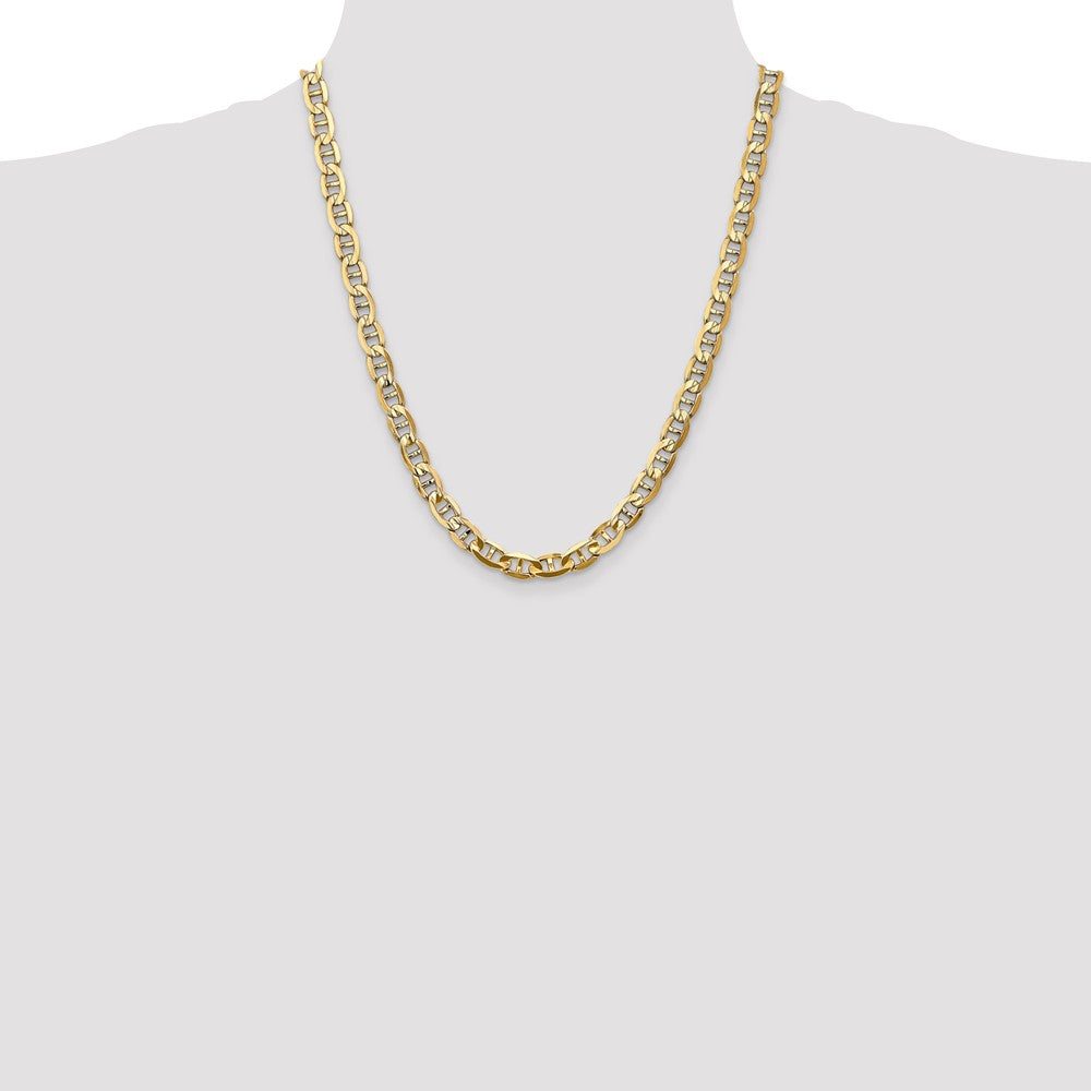 FJC Finejewelers 22 Inch 14k 7mm Concave Anchor Chain Necklace