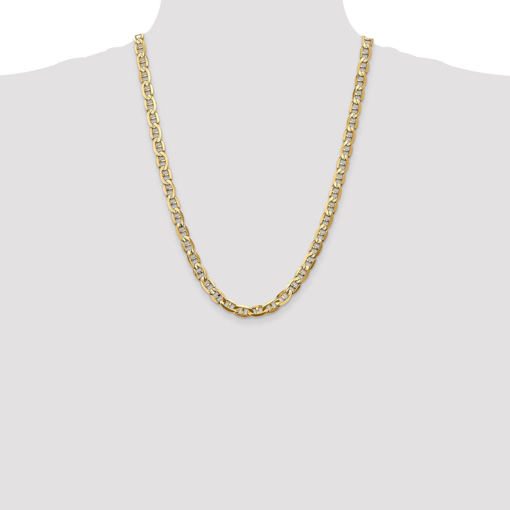 FJC Finejewelers 24 Inch 14k 7mm Concave Anchor Chain Necklace