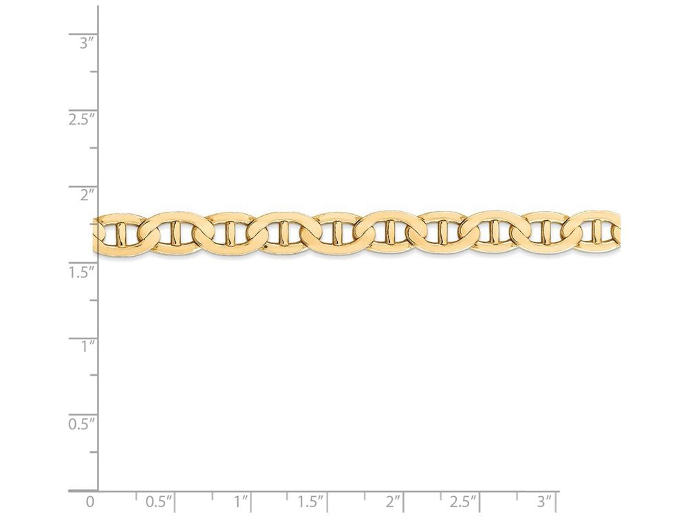 FJC Finejewelers 8 Inch 14k Yellow Gold 7mm Concave Anchor Chain Bracelet
