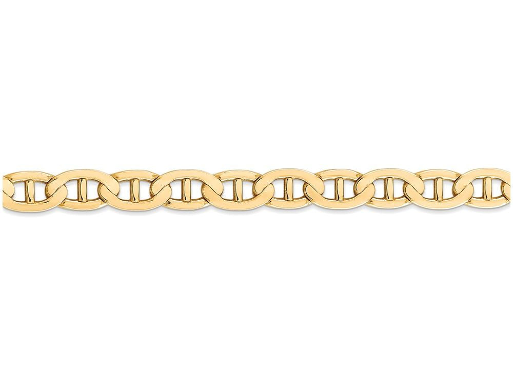 FJC Finejewelers 8 Inch 14k Yellow Gold 7mm Concave Anchor Chain Bracelet