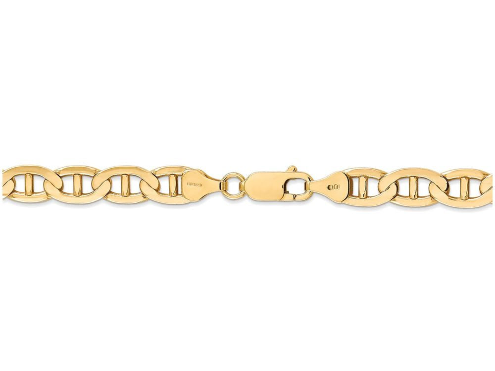 FJC Finejewelers 8 Inch 14k Yellow Gold 7mm Concave Anchor Chain Bracelet