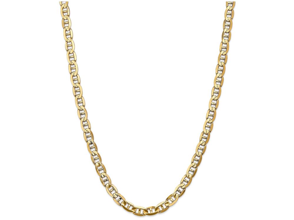 FJC Finejewelers 8 Inch 14k Yellow Gold 7mm Concave Anchor Chain Bracelet