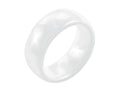 Chisel Ceramic White 8mm Polished Wedding Band