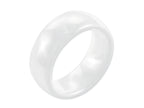 Chisel Ceramic White 8mm Polished Wedding Band