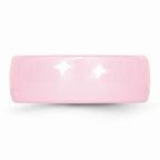 Chisel Ceramic Pink 8mm Polished Wedding Band