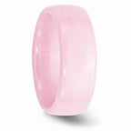 Chisel Ceramic Pink 8mm Polished Wedding Band