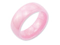 Chisel Ceramic Pink 8mm Polished Wedding Band