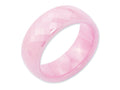 Chisel Ceramic Pink Faceted 7.5mm Polished Wedding Band