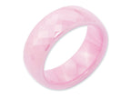 Chisel Ceramic Pink Faceted 7.5mm Polished Wedding Band
