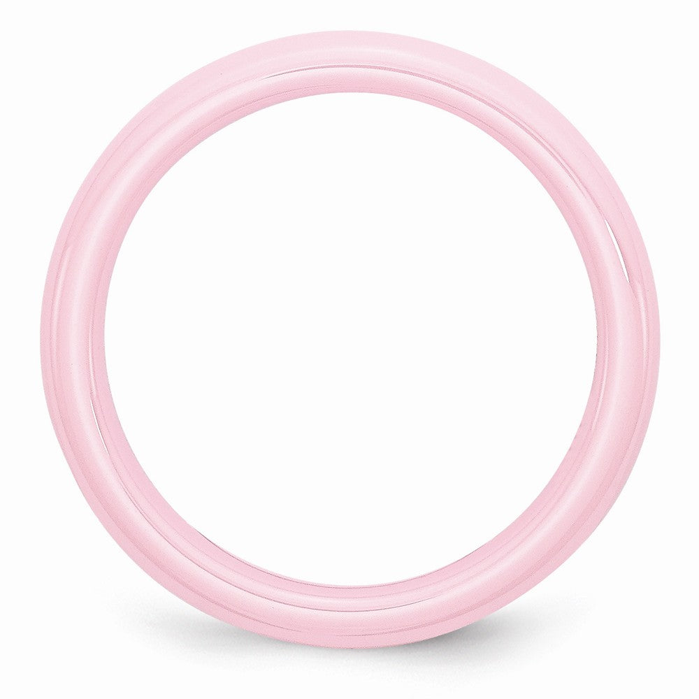 Chisel Ceramic Pink 4mm Polished Wedding Band