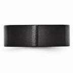 Chisel Black Ceramic Flat 8mm Brushed Wedding Band