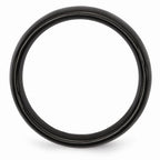 Chisel Black Ceramic 6mm Polished Wedding Band