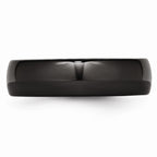 Chisel Black Ceramic 6mm Polished Wedding Band
