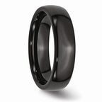 Chisel Black Ceramic 6mm Polished Wedding Band