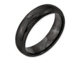Chisel Black Ceramic 6mm Polished Wedding Band