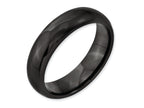 Chisel Black Ceramic 6mm Polished Wedding Band