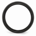 Chisel Black Ceramic 8mm Polished Wedding Band
