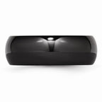 Chisel Black Ceramic 8mm Polished Wedding Band