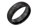 Chisel Black Ceramic 8mm Polished Wedding Band