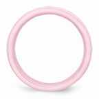 Chisel Ceramic Pink 4mm Faceted Polished Wedding Band