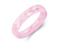 Chisel Ceramic Pink 4mm Faceted Polished Wedding Band