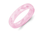 Chisel Ceramic Pink 4mm Faceted Polished Wedding Band