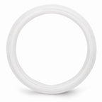 Chisel Ceramic White 4mm Polished Wedding Band