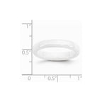 Chisel Ceramic White 4mm Polished Wedding Band